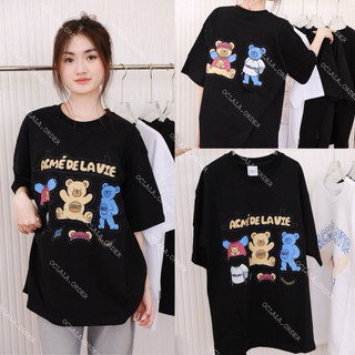 Áo A D L V Thun Cotton CAO CẤP( Vải Cotton) - Mẫu 3 chú gấu