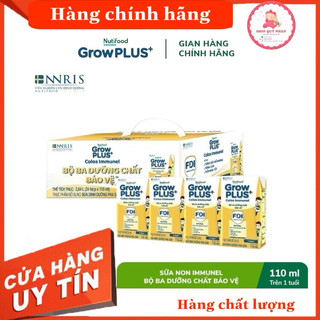 Thùng 24 hộp sữa bột pha sẵn nutifood sweden growplus+ sữa non immunel hộp 110 mk