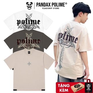 Áo thun in nổi local brand tee oversize tay lỡ form rộng unisex cặp đôi cotton màu tan chính hãng pandax polime