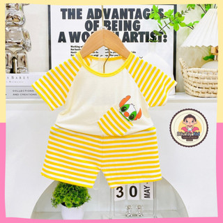 Đồ bộ ngắn tay cho bé trai bé gái Dâu Tây Kid, vải mềm mịn cho bé từ 6kg DAUTAY29