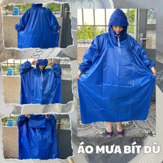 Áo mưa bít dù 2 size 1m2, 1m4 vải siêu nặng tay
