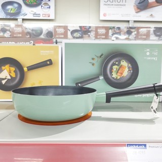 Chảo sâu lòng decor locknlock lde1245ih 24cm lớp chống dính cực bền - đáy từ - xanh mint - larva store