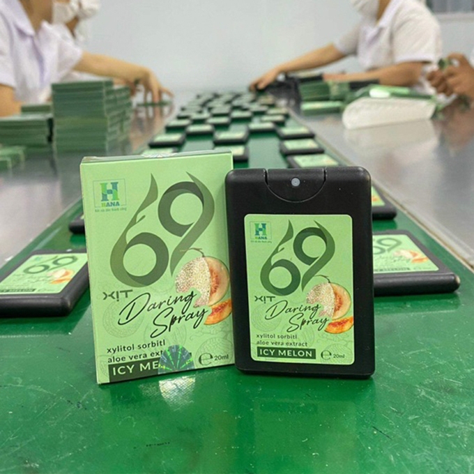 Xịt Thơm Vùng Kín Nam Nữ Kirena 69 HANA 20ml Chính Hãng Hương Trái Cây Khử Mùi Kháng Khuẩn Hiệu Quả