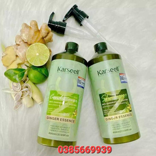 Dầu gội xả gừng Karseell BNC 800ml chiết xuất gừng dành cho mái tóc bị gàu, nấm ngứa, mong muốn tóc mọc dài nhanh