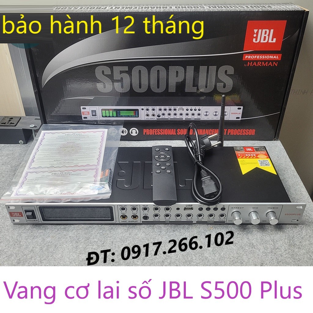 Vang Cơ Karaoke Lai Số JBL S500 Plus Chống Hú - Bluetooth - USB - Effect Mượt Mà