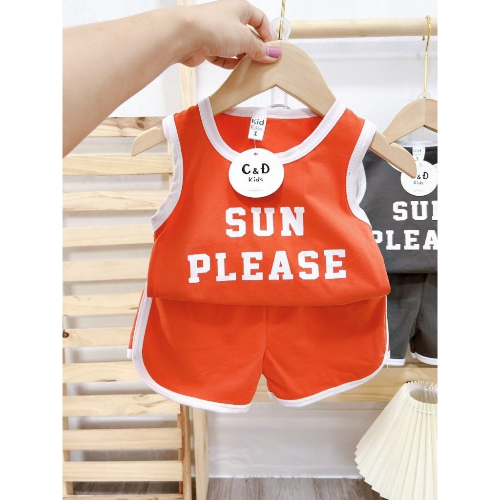 Bộ Quần Áo  Ba Lỗ Bé Trai Chất Cotton Cực Mát Bộ Ba Lỗ Bé Trai