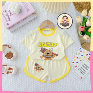 Đồ bộ ngắn tay thun cotton mịn bé trai, bé gái mặc nhà mùa hè Dâu Tây Kid bé 6-16kg, DAUTAY39