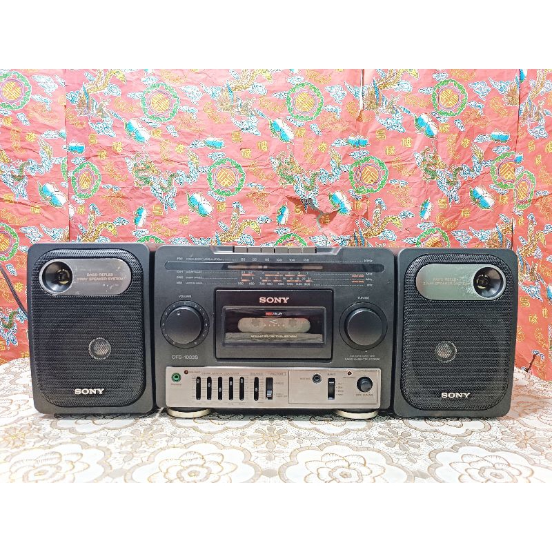 Đài cổ Radio/Cassette SONY CFS-1033S/điện 220v hoặc 110v hoặc sài pin con Ó đại