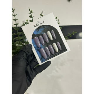 Nail box thạch tím - vân đá ngọc trai