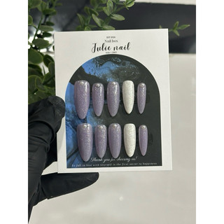 Nail box thạch tím - vân đá ngọc trai