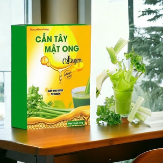 Cần tây mật ong collagen, bột cần tây giảm cân, hỗ trợ giảm béo an toàn, hộp 15 gói