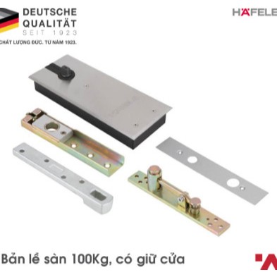 Bản Lề Sàn EN3 100Kg Hafele 499.30.114 dành cho cửa rộng tối đa 950mm, có chức năng giữ cửa 90°