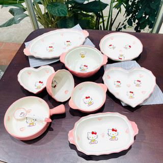 Bát đĩa sứ Hello Kitty mẫu mới cực đẹp