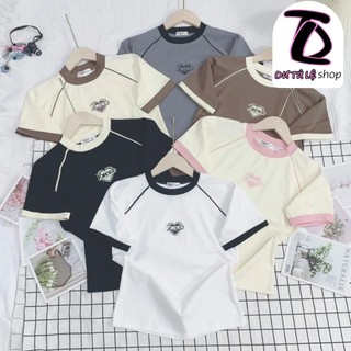 Áo Baby Tee Faces Trái Tim Chất Borip Quảng Châu Loại 1 Co Dãn 4 Chiều - Dư Tú Lệ Shop