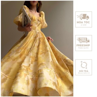 [ New Product ] Đầm thiết Kế In Hoa Độc Đáo Đính Đá Sang Trọng Vh122