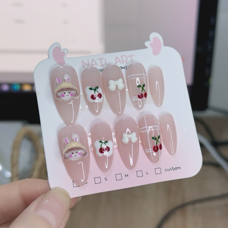 Nail box học sinh , móng giả dễ thương [M3]