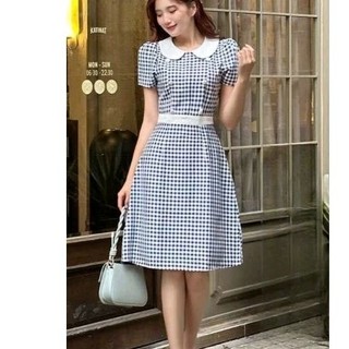 đầm kẻ phối size L