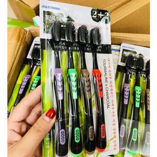 (ComBo) 4 BÀN CHẢI 2+2 ĐÁNH RĂNG HOẠT TÍNH HÀN QUỐC CHÍNH HÃNG.ĐTCA