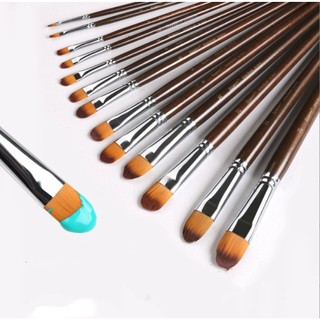 Cọ oval giorgione nhiều size - cọ vẽ màu acrylic, màu nước, gouache, sơn dầu