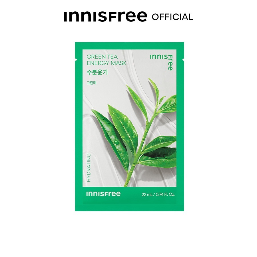 (Quà tặng) Mặt nạ giấy dưỡng da Hàn Quốc Trà Xanh innisfree Green Tea Energy Mask 22ml