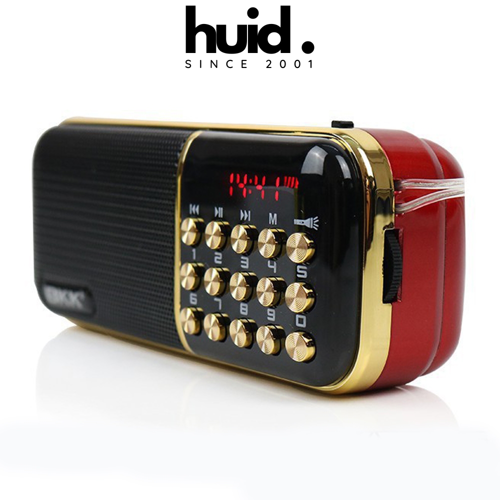 Loa radio mini BKK K51 nghe đài, nghe nhạc, nghe kinh phật - có đèn pin cực sáng