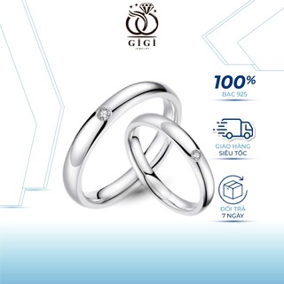Nhẫn đôi bạc S925 Gigi Jewelry Love nam nữ, bảo vật đảo Jeju Hàn Quốc, có thể tự điều chỉnh size Gigi Jewelry - NDD003