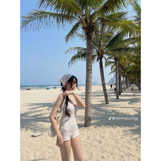 Jum 2s liền hoạ tiết nhí dễ thương cho mùa hè tặng kèm khăn turban