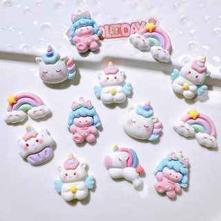 ( Mua từ 3sp để được giá tốt ) Charm 3D nổi mẫu Unicorn , ngựa một sừng cầu vồng , kì lân