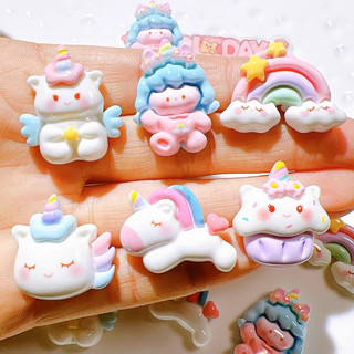 ( Mua từ 3sp để được giá tốt ) Charm 3D nổi mẫu Unicorn , ngựa một sừng cầu vồng , kì lân