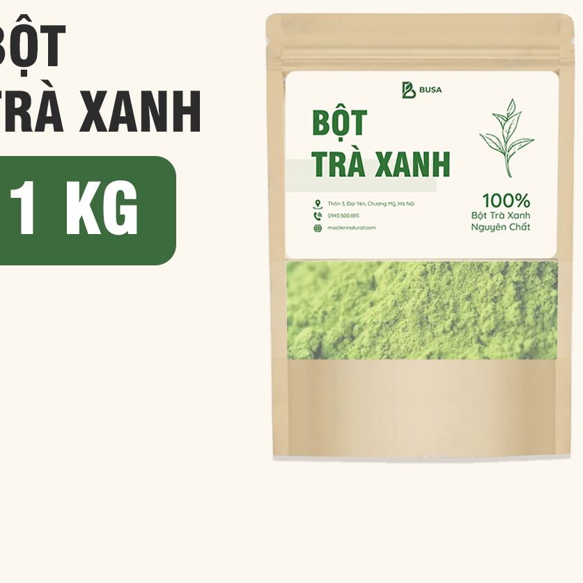 Bột trà xanh đắp mặt nguyên chất [ 1KG ] sấy lạnh bột trà xanh nguyên chất 100% organic - SOIN