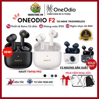 Tai nghe bluetooth oneodio f2 - bluetooth 5.0,cảm ứng, kháng nước ipx5, thời gian sử dụng 48h - chính hãng