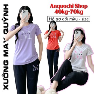 Đồ Bộ Nữ Mặc Nhà Đẹp Thun Cotton Co Giãn Ở Nhà Dễ Thương Quần Dài Thoải Mái S179