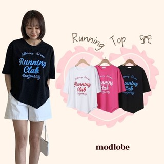 Áo thun dáng cơ bản in chữ đẹp mắt dễ thương nữ tính Modlobe Running Top Hàn Quốc