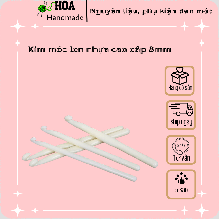 kim móc nhựa 8mm