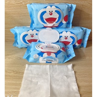KHĂN ƯỚT PHÚ ĐẠT HÌNH DOREMON GÓI 120 TỜ