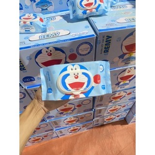 KHĂN ƯỚT PHÚ ĐẠT HÌNH DOREMON GÓI 120 TỜ