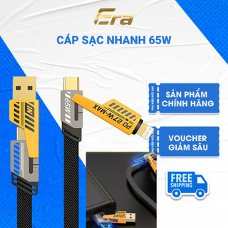 Cáp dữ liệu sạc nhanh 65W, Cáp sạc nhanh 4in1 Giao diện kim loại 1,2M có thể sạc mọi thiết bị