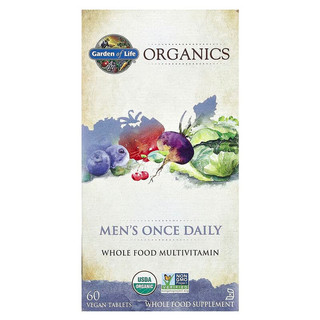 HŨ 60 VIÊN ĐA VITAMIN HỮU CƠ CHO NAM GIỚI Garden of Life MyKind Organics, Men's Once Daily, Non-GMO, 1 VIÊN/NGÀY