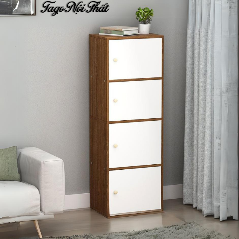 Tủ tổ ong nhiều tầng có ngăn tủ đa năng, đựng đồ kệ sách gỗ để đồ, phong cách hiện đại TAGO ND55 | BigBuy360 - bigbuy360.vn