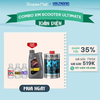 Combo nhớt tay ga voltronic xm scooter + nhớt lap eni 75w90 + súc động cơ e20 voltronic + vệ sinh kim phun g20 + phủ sứ