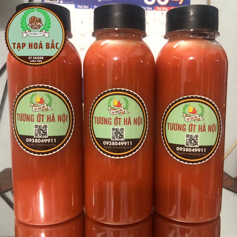 Tương ớt Hà Nội (chai 330ml / sỉ can 5 lít / can 20 lít) đặc biệt - Dùng cho quán phở, bánh đa, cay 