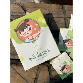 Muối Tắm Bé Eco Gold HTX Sinh Dược Hộp 30 gói 10g