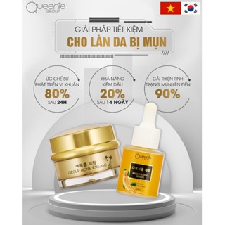 [Tặng Serum Mụn + 3 Nạ Trắng Da] Kem Face Mụn Sâm Seoul Hàn Quốc Queenie Skin - Kem Face Mụn Queenie Skin Seoul Hàn Quốc