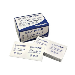 GẠC TẨM CỒN QUICK NURSE 6x3cm (hộp 100 miếng)
