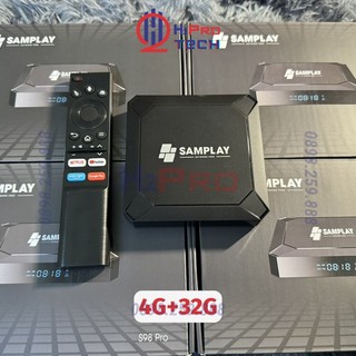Android TV Box Samplay S98Pro ATV13 4G+32G Điều Khiển Giọng Nói, Bluetooth, Wifi 6 - H2Pro Tech