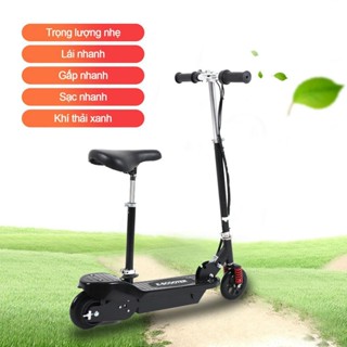 Xe điện mini E- SCOOTER phiên bản cao cấp gấp gọn, xe scooter điện người lớn, sạc 1 lần đi được 15km,tặng kèm giỏ
