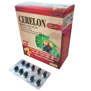 Cerelon gold Giúp bổ sung dưỡng chất cho não hiệu quả viên uống hoạt huyết dưỡng, giảm đau đầu, chóng mặt não 100 viênn