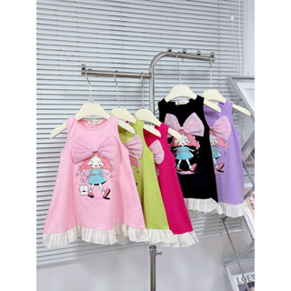 Váy bé gái, váy công chúa chất cotton dáng suông phối chân váy đuôi cá chất voan tơ cho bé 10-20kg