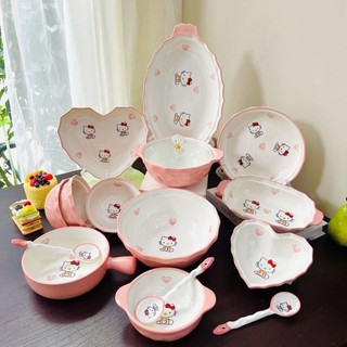 Set bát đĩa sứ kitty tách lẻ món