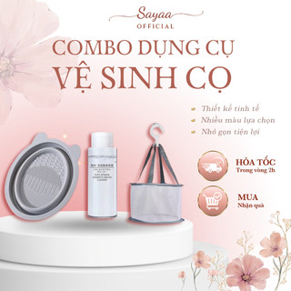 Dụng cụ vệ sinh cọ Sayaa trang điểm bằng nhựa cao cấp gấp gọn tiện dụng
